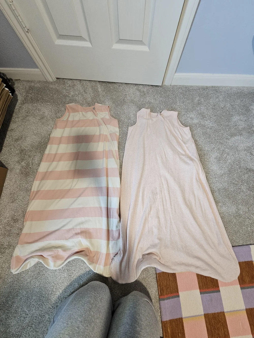 Bundle Of 2 Burts Bees Sleepsacks, Size 18-24 Months 100% Organic Cotton